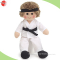 High quality stuffedkarate boy plush toy doll